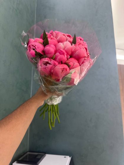 пионы москва (корол шарм) ярко-розовый